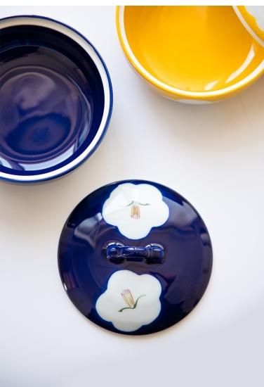 有田焼 紅梅（ルリ）多用蓋物（ITM6261） - クラフト南風