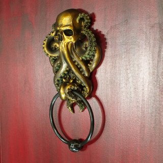 オクトパス スカルモンスター ドアノッカー Octopus Skull Monster Door Knocker
