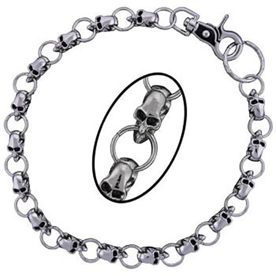 スカルデザイン ウォレットチェーン 280g 316L スカル ウォレット