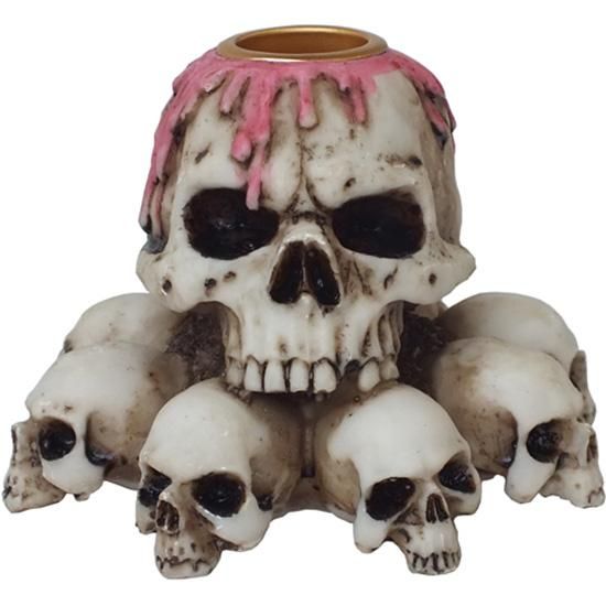 スカルキャンドルホルダー Pink Wax Skull Candle Holder -  ネバーランド★スカルグッズ・ドクログッズ・スカル雑貨・通販・販売★～スカル・ゴシック・スチームパンク・ドラゴン・ガーゴイルの通信販売