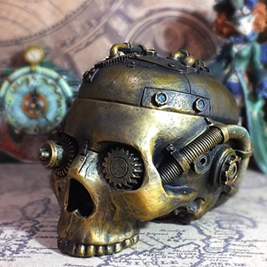 スチームパンクスカル トリンケットボックス Steampunk Skull スチームパンクスカル トリンケットボックス Steampunk Skull