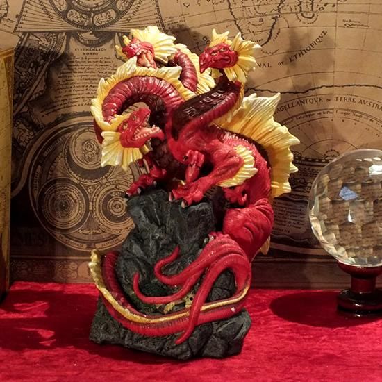 3頭レッドドラゴンフィギュア Volcanic Dragon - 不思議雑貨店ネバーランド
