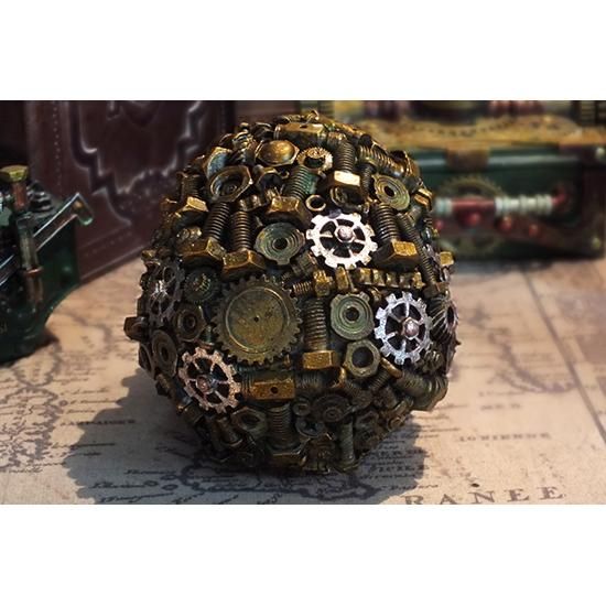 スチームパンクスカルヘッド Steampunk Nuts ＆ Bolts Skull