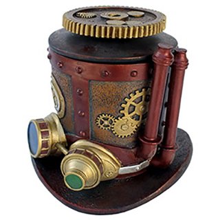 スチームパンクハットボックス(小物入れ) Steampunk Machinery Hat Trinket Box