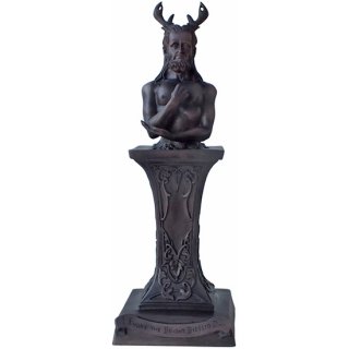 ウィッカ宗教スタチュー 角のある男神像 Horned God Pedestal Wiccan Statue
