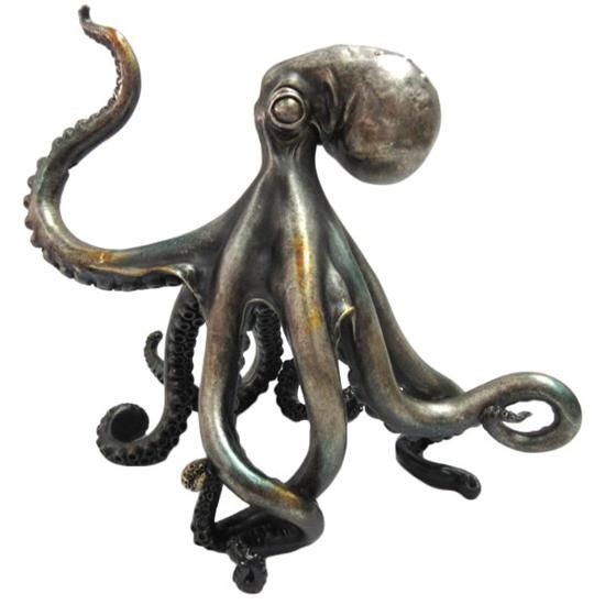 オクトパス デコレーションフィギュア タコの置物 Steampunk Decor Octopus Figurine ネバーランド スカルグッズ ドクログッズ スカル雑貨 通販 販売 スカル ゴシック スチームパンク ドラゴン ガーゴイルの通信販売