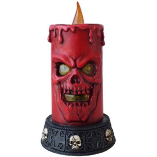 スカル LEDキャンドル オブジェ RE Glowing Skull LED Candle