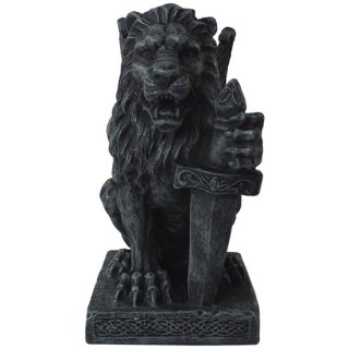 ライオンガーゴイル フィギュア ウィズソード ゴシックスタチュー(像) Lion Gargoyle with Sword Figurine Gothic Statue