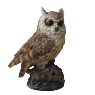 ワシミミズクスタチュー(像)サウンドセンサー付フィギュア Eagle Owl Statue with Sound