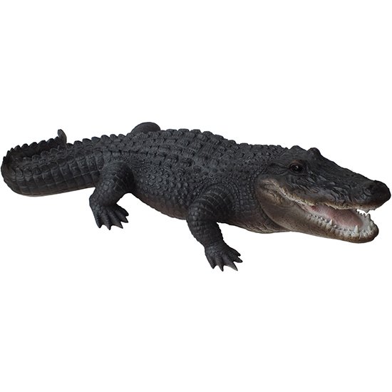【同梱不可】ラージアリゲーター(ワニ)フィギュア Wildlife Large Alligator Figurine - 不思議雑貨店ネバーランド