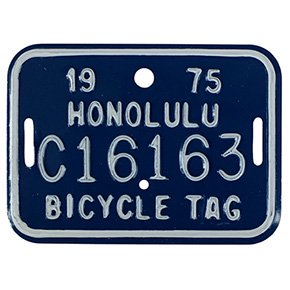 ϥ磻žѥʥСץ졼BL 70s Hawaii bicycle tag