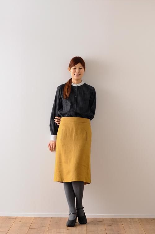 atelier naruse アトリエナルセ　リネン　スカート brushed linen tight skirt - atelier naruse｜Online store｜the an