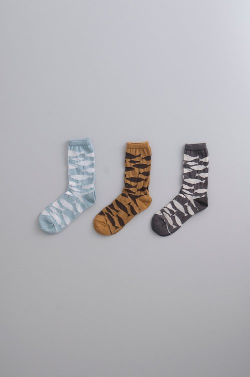 cotton linen ~sakana~ middle socks