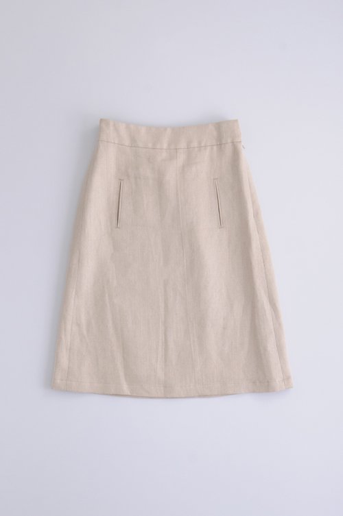 linen chino tight skirt
