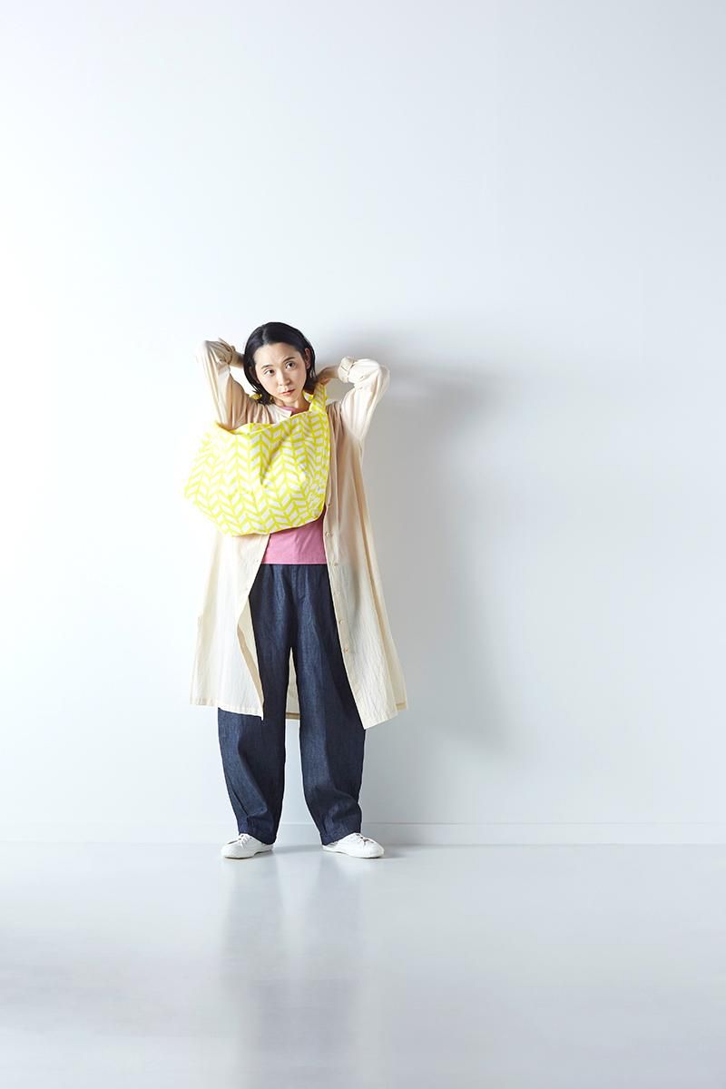 【atelier naruse】ビッグヘリンボーンショルダーバッグ 　イエロー herring born” shoulder bag - atelier naruse｜Online store