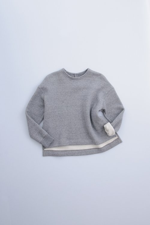 cotton fleece lining pullover / gray