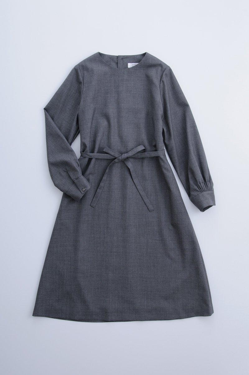 formal one-piece dress / gray - atelier naruse | Online store