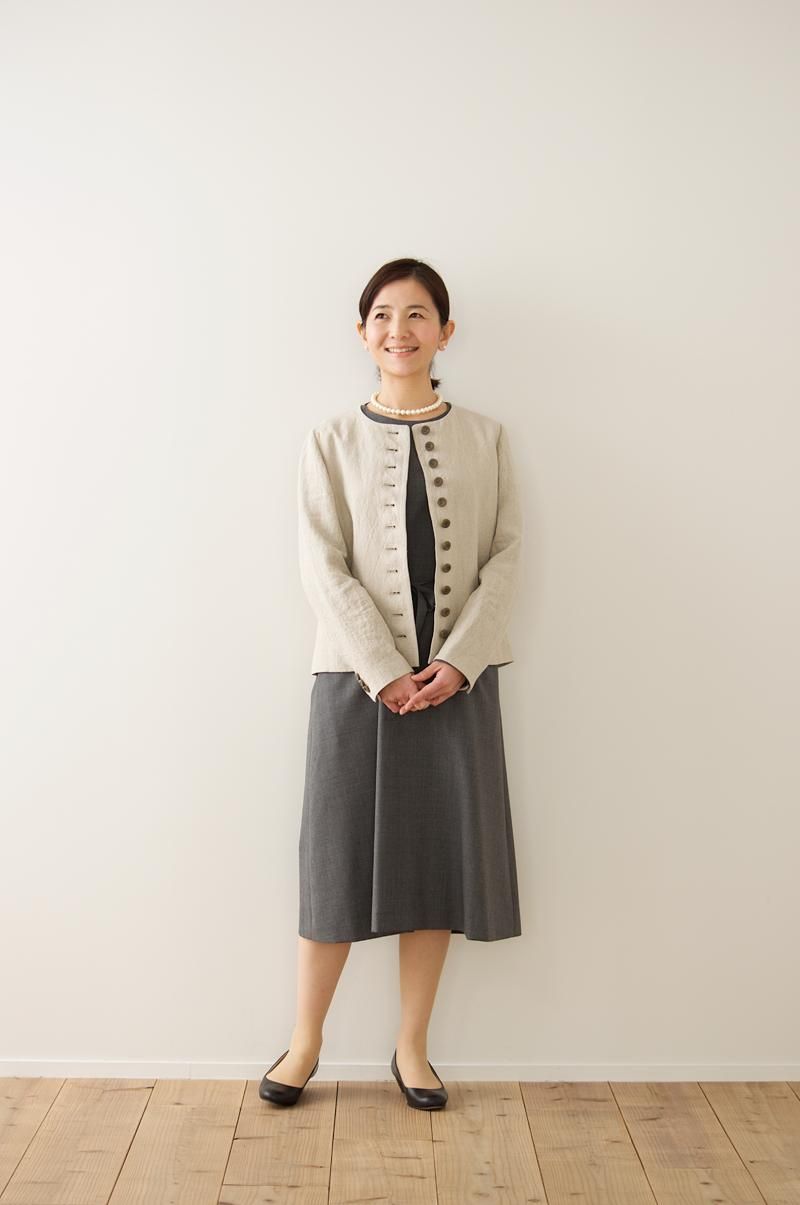 formal one-piece dress / gray - atelier naruse | Online store