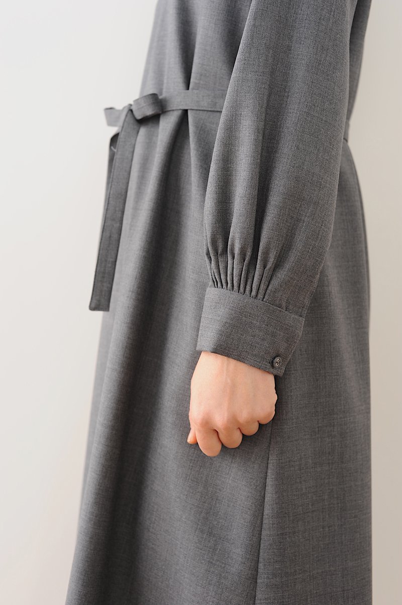 formal one-piece dress / gray - atelier naruse | Online store