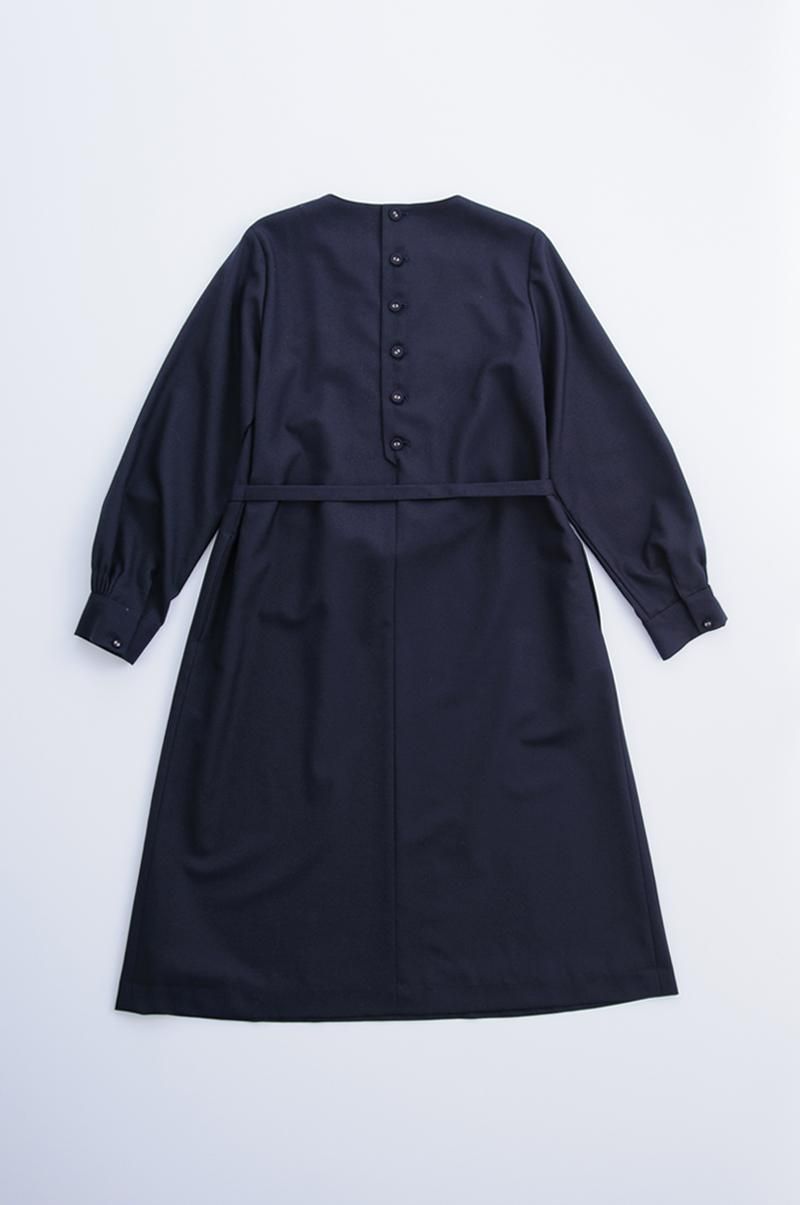formal one-piece dress / navy - atelier naruse｜Online store