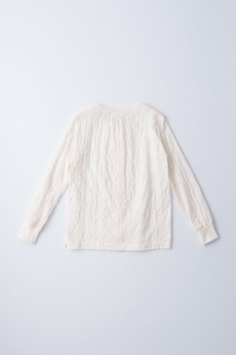 cotton loan shrink lace blouse - atelier naruse | Online store