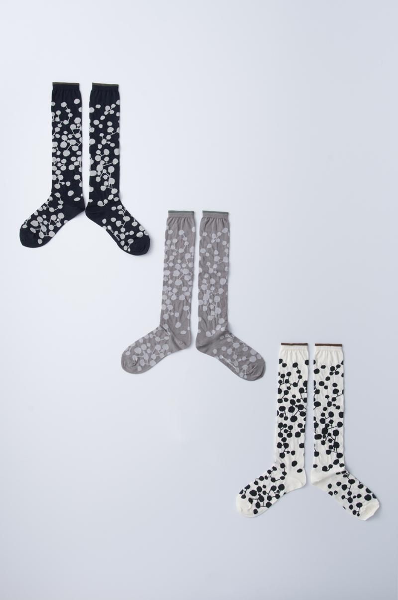 cotton linen ~PLANET~ high socks - atelier naruse｜Online