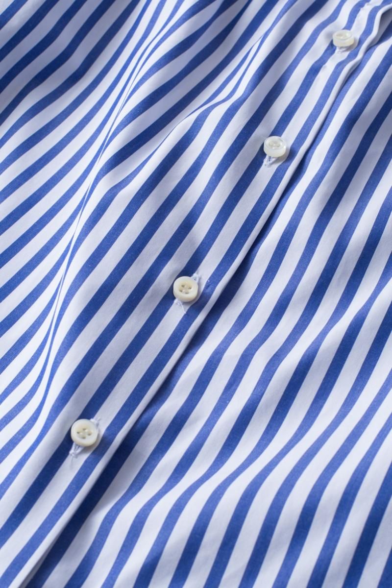 cotton stand off collar blouse “stripe” - atelier naruse