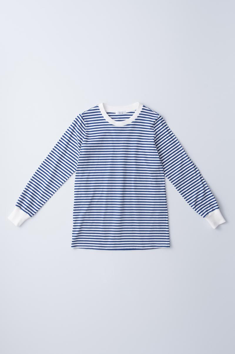 アトリエナルセ atelier naruse コットンボーダーカットソー 長袖 atelier naruse | コットンボーダーカットソー（長袖・blue