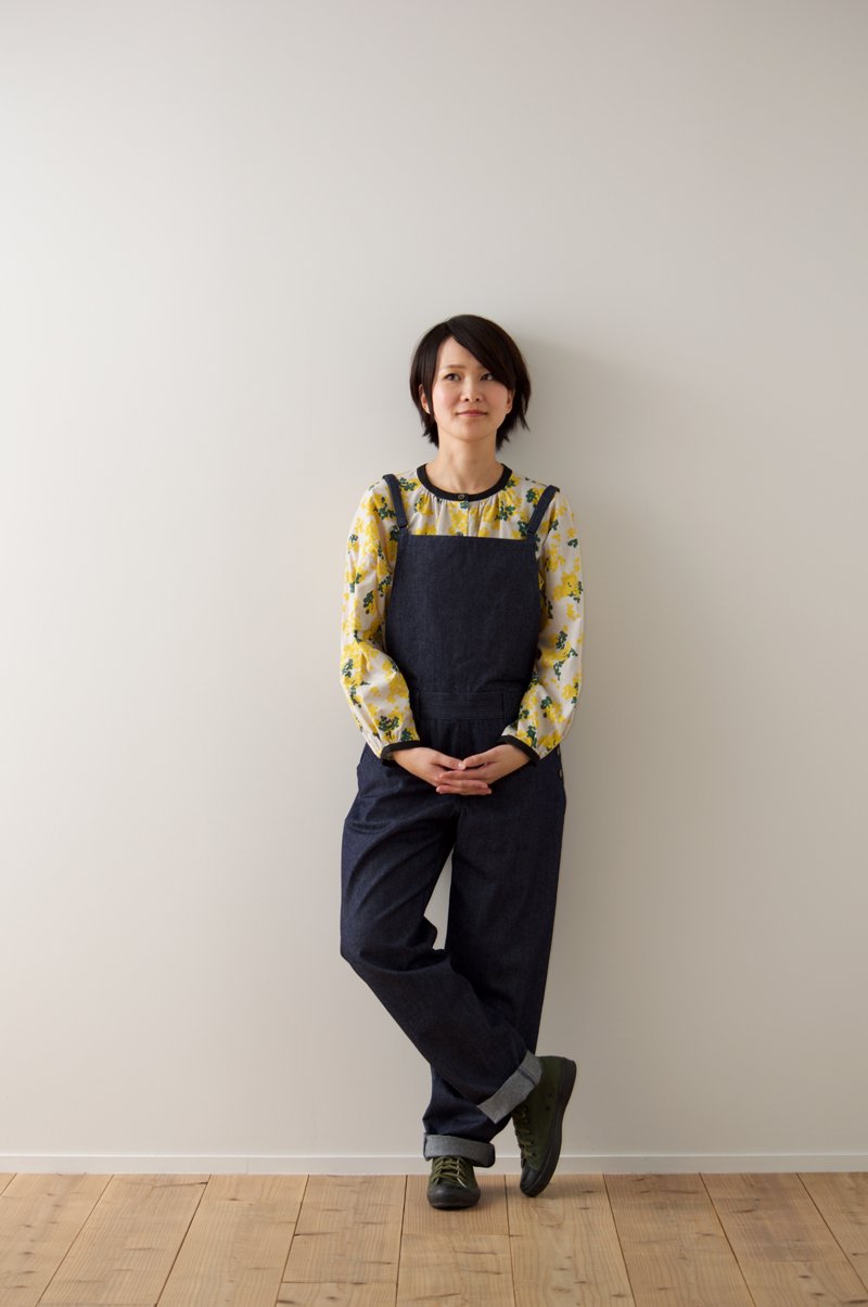 cotton denim salopette pants - atelier naruse | Online store