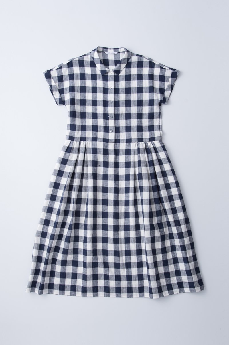 linen shirts one-piece“gingham check”