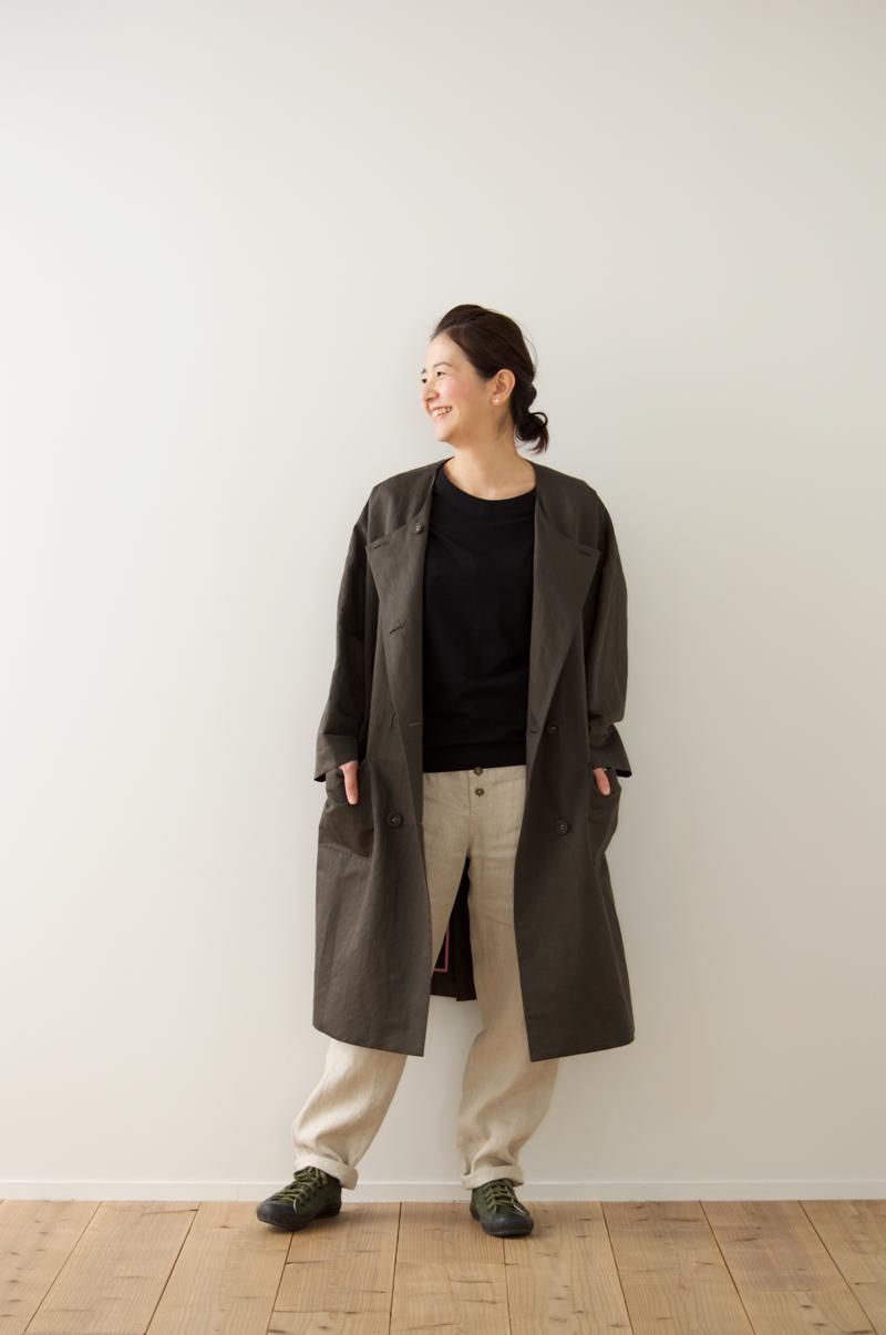 未使用 タグ付き アトリエナルセ リネンペックトップパンツ 36 linen peg-top pants - atelier naruse｜Online store｜the an