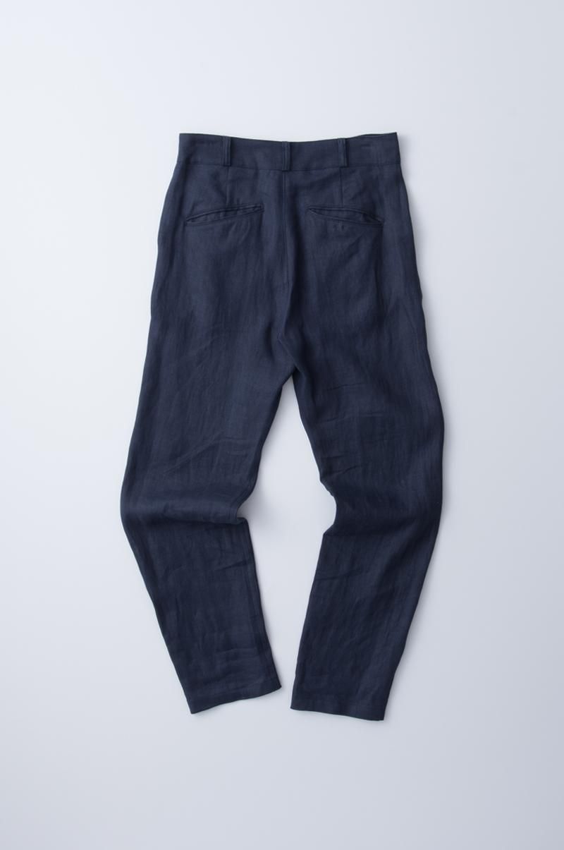 未使用 タグ付き アトリエナルセ リネンペックトップパンツ 36 linen peg-top pants - atelier naruse｜Online store｜the an
