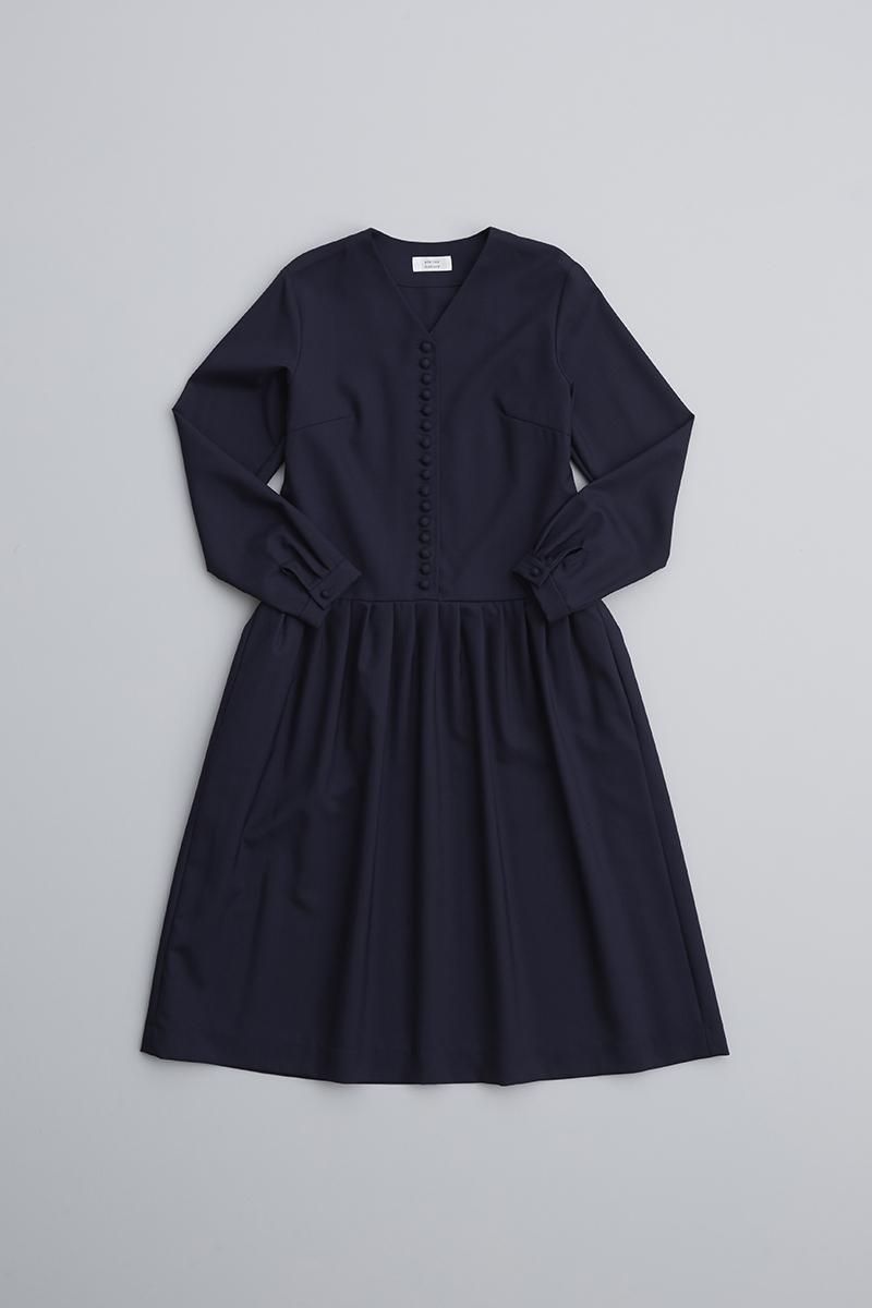 アトリエナルセ フォーマル ワンピースドレス ネイビー kurumi button formal one-piece / navy - atelier naruse