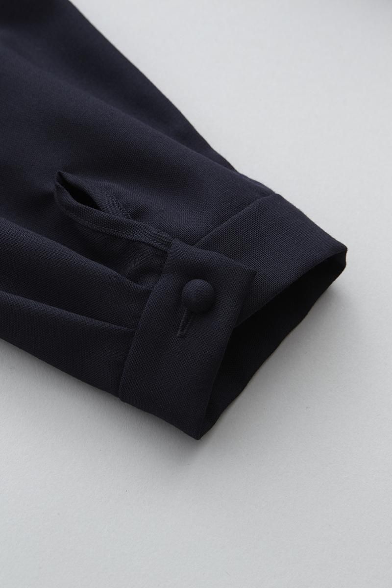 kurumi button formal one-piece / navy - atelier naruse