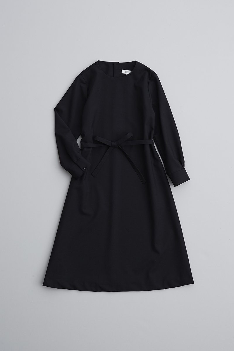 black formal A line one-piece dress / black - atelier naruse 