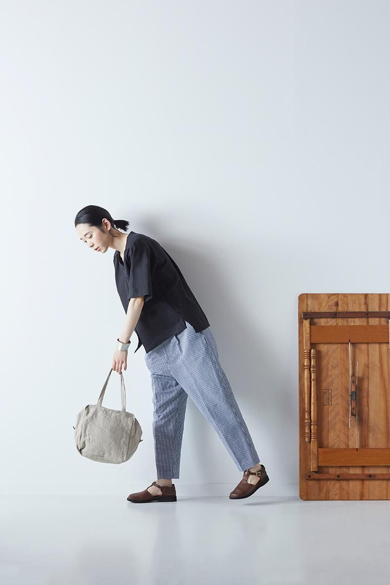 linen canvas square bag atelier naruse Online store