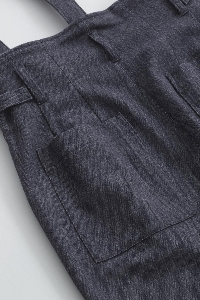 新品  2024a/w  アトリエナルセ サルエル ヘリンボーン パンツ wool ~herring born~ suspender pants - atelier naruse｜Online