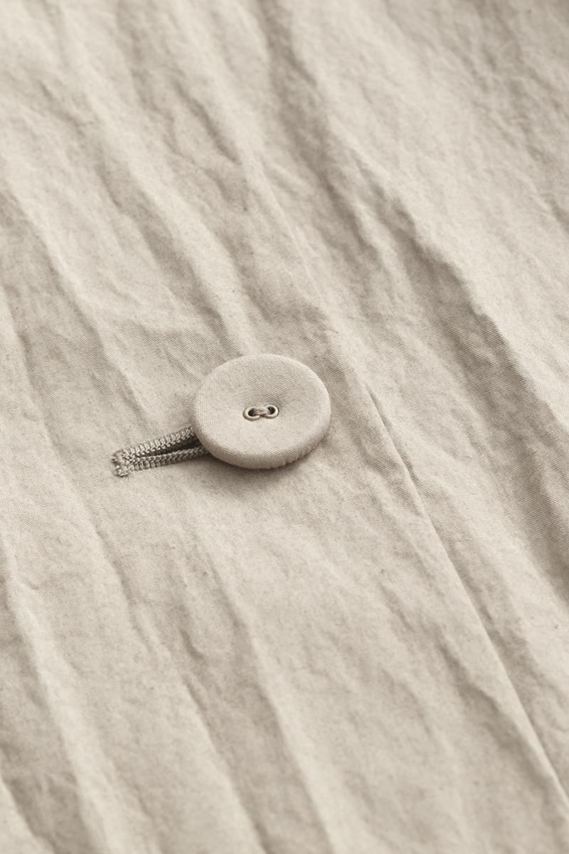 アトリエナルセ　コットンナイロンWボタンスプリングコート cotton nylon W button spring coat / navy - atelier naruse