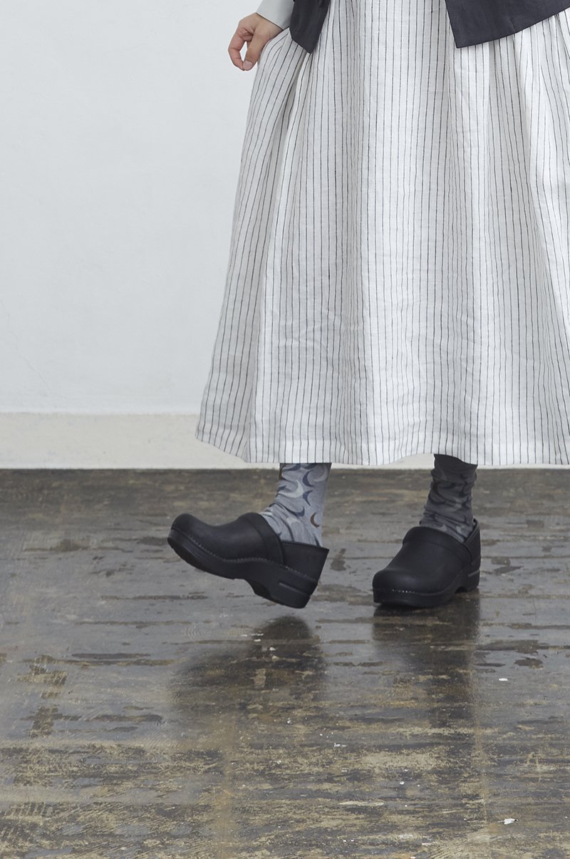 cotton ~雨ときどき月~ high socks - atelier naruse | Online store
