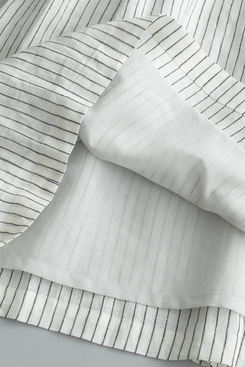 linen shirt one piece / stripe - atelier naruse｜Online