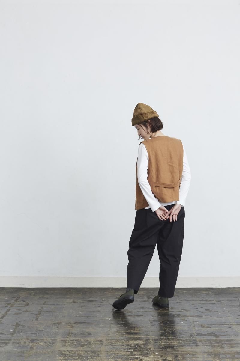 アトリエナルセ　linen-ox work best / brown linen-ox work best - atelier naruse｜Online store｜the an