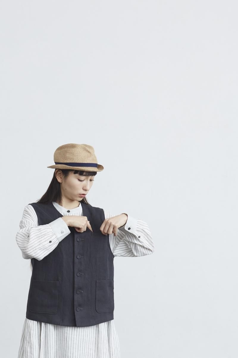 アトリエナルセ　linen-ox work best / brown linen-ox work best - atelier naruse｜Online store｜the an