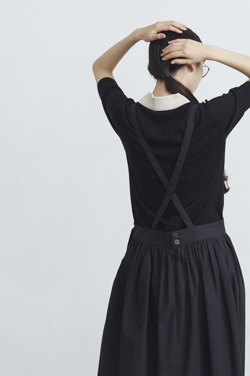 cotton suspenders skirt / black - atelier naruse|Online cotton suspenders skirt / black - atelier naruse|Online