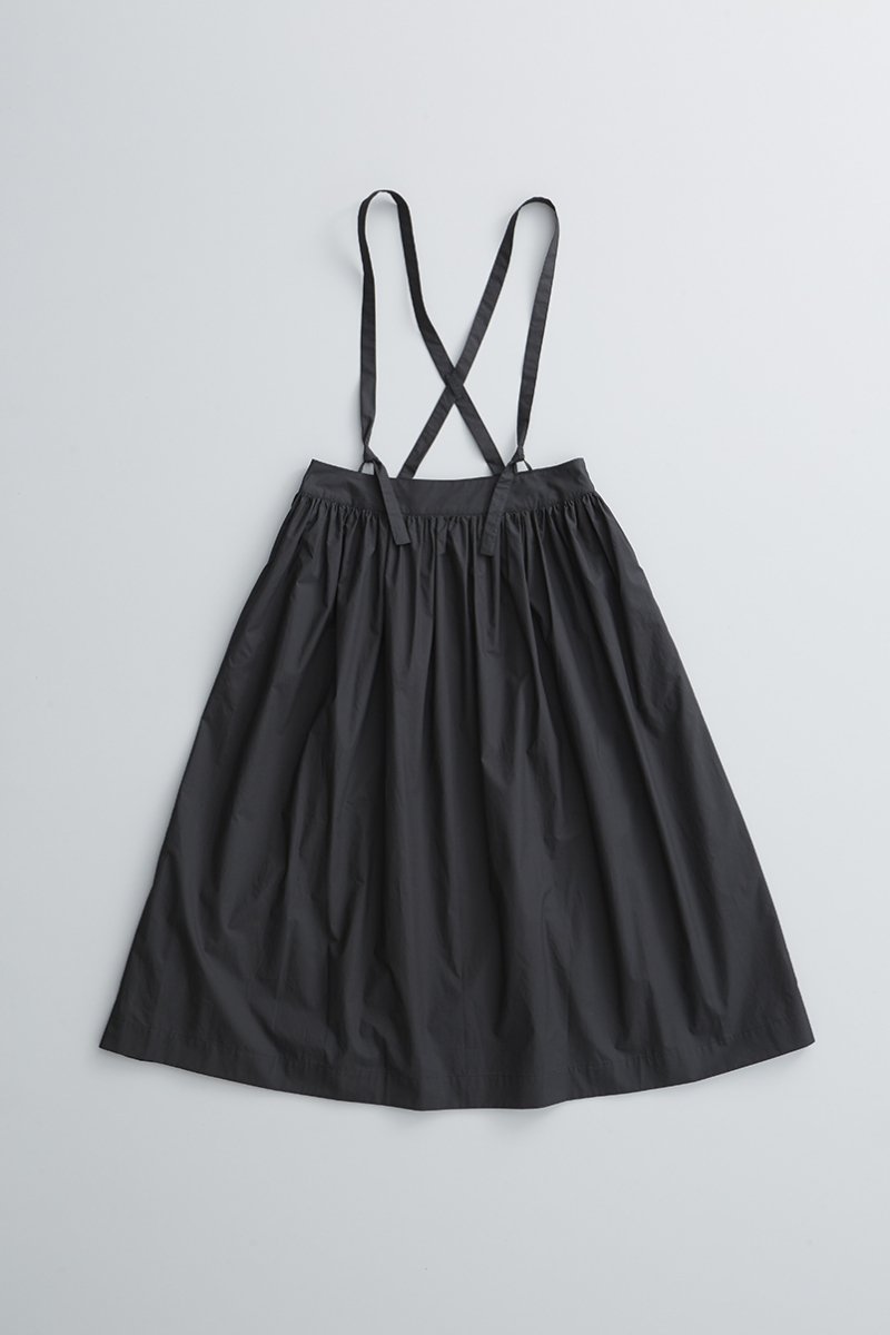 cotton suspenders skirt / khaki - atelier naruse | Online store