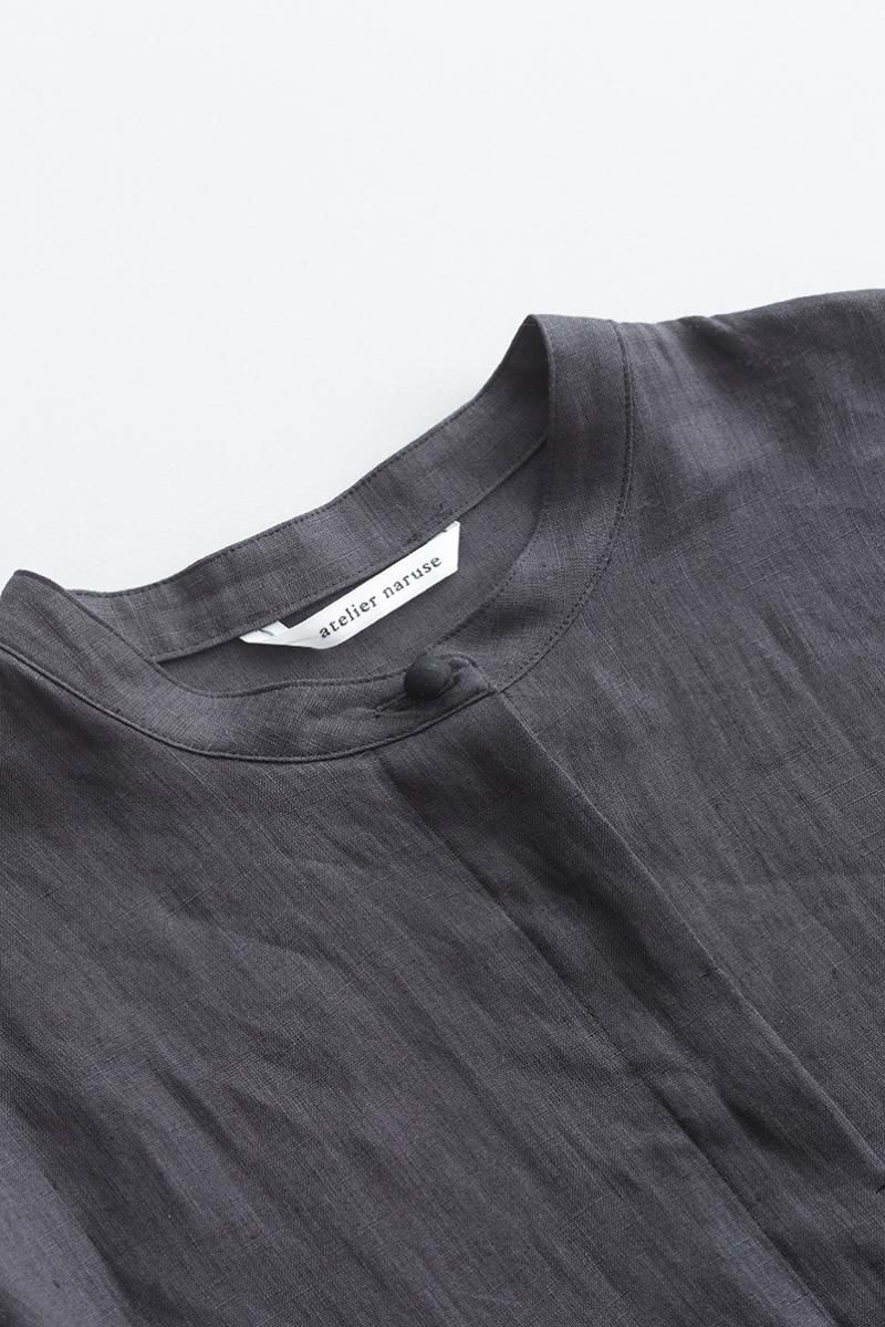 linen shirt one piece / sumikuro - atelier naruse | Online store