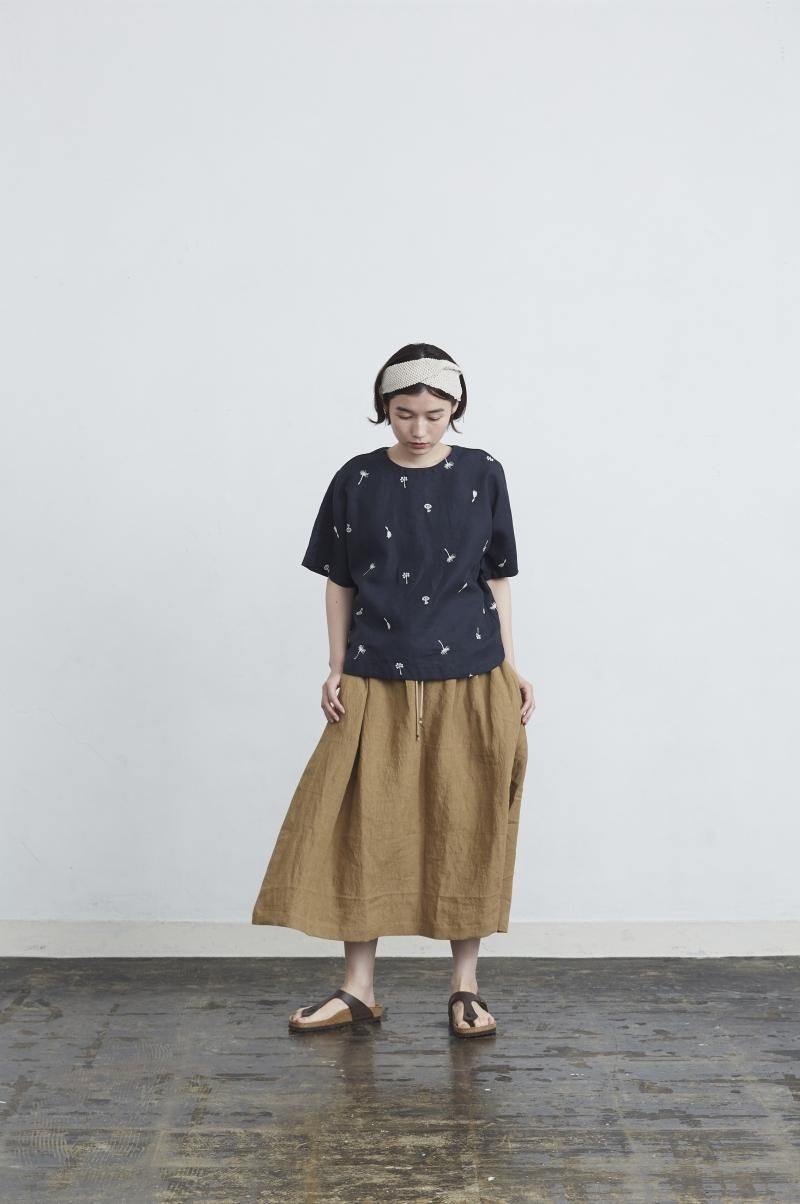 atelier naruse アトリエナルセ リネンブラスnohara刺繍 linen ~nohara~ blouse - atelier naruse｜Online store｜the an