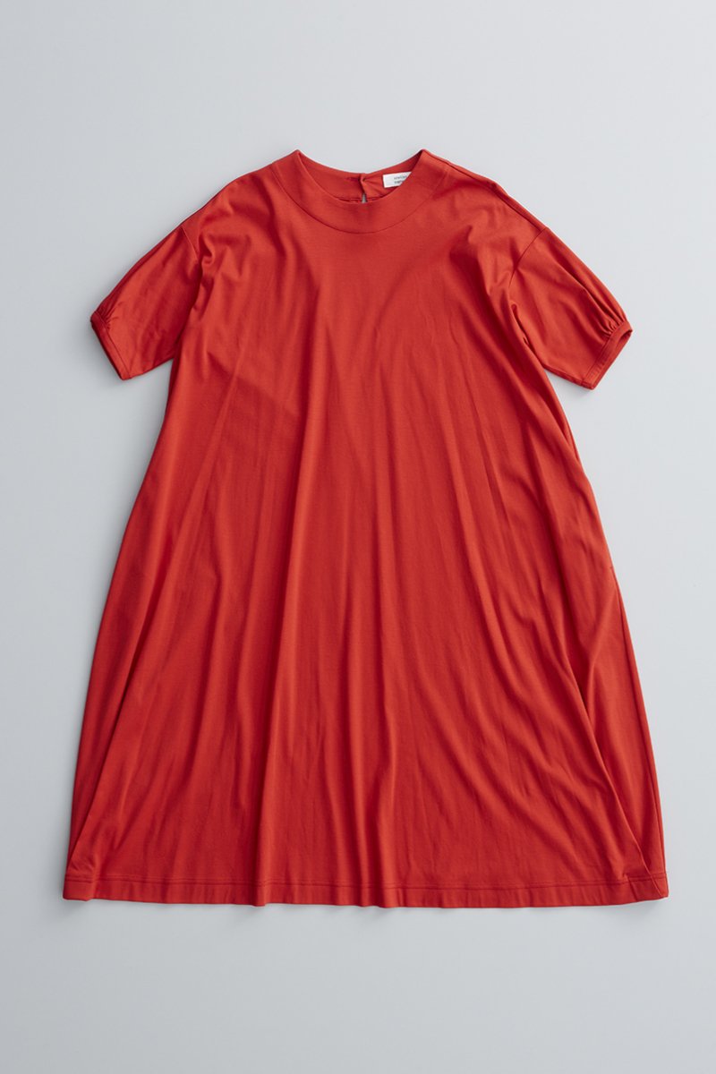 cotton c&s cocoon one-piece / red - atelier naruse | Online store