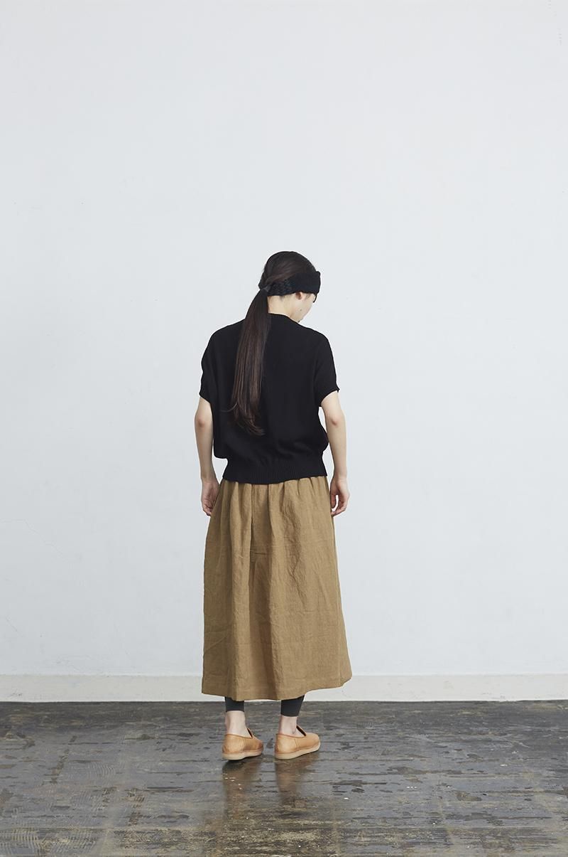 cotton ~Dot flower~ dolman knit / gray or black - atelier