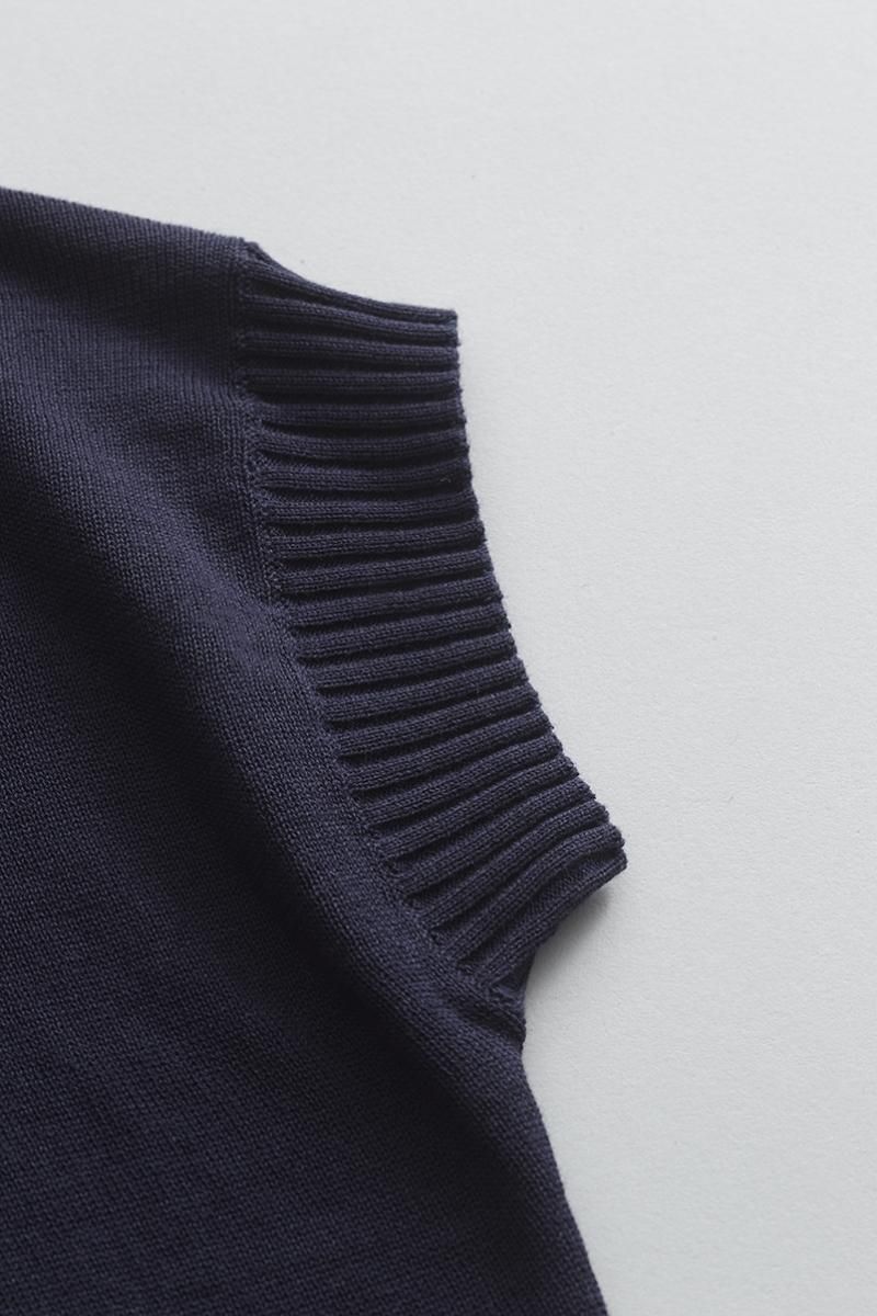 cotton ~Dot flower~ dolman knit / red or navy - atelier
