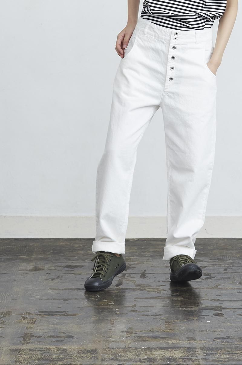 未使用 タグ付き アトリエナルセ リネンペックトップパンツ 36 linen peg-top pants - atelier naruse｜Online store｜the an